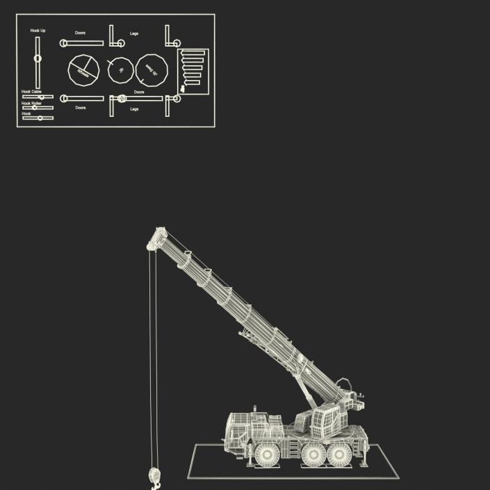 Compact Mobile Crane Rigged 3D