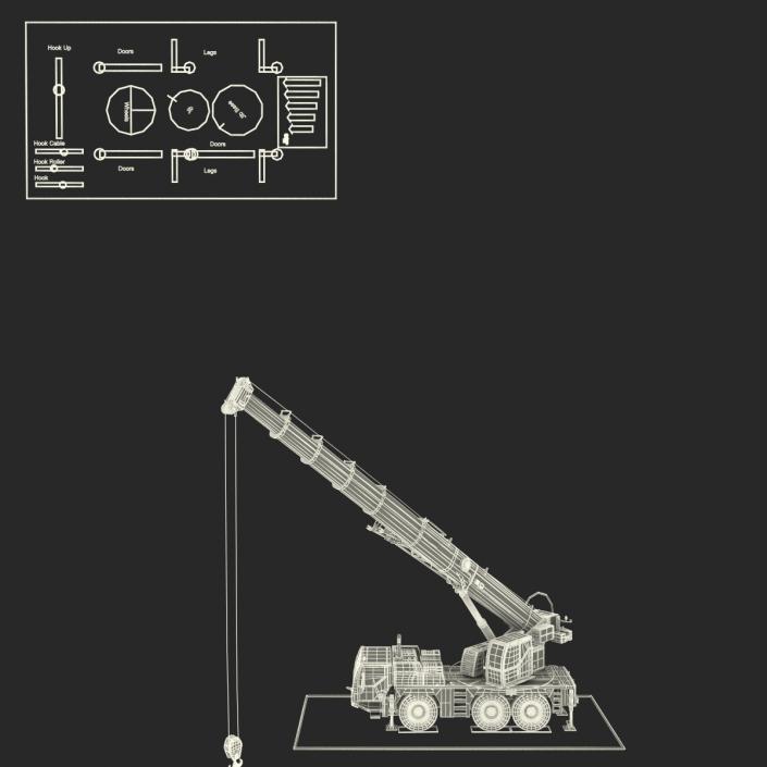 Compact Mobile Crane Rigged 3D