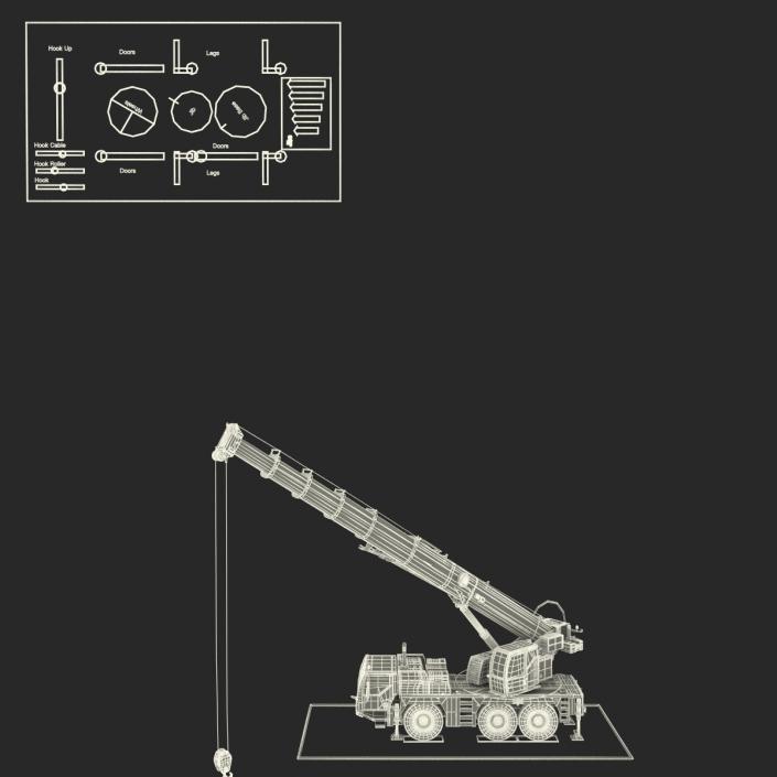 Compact Mobile Crane Rigged 3D