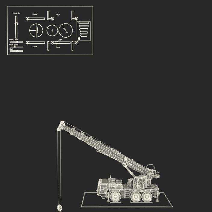 Compact Mobile Crane Rigged 3D