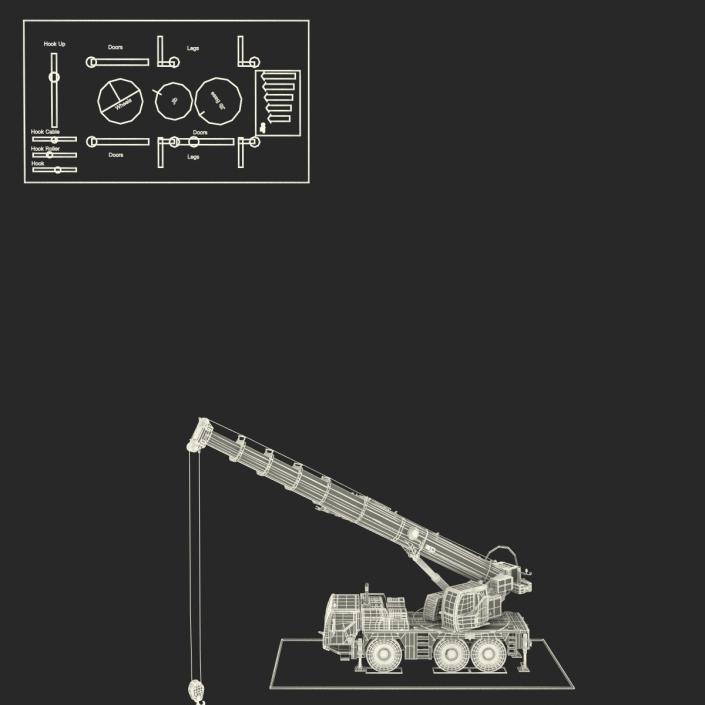 Compact Mobile Crane Rigged 3D