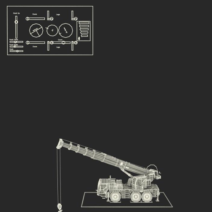 Compact Mobile Crane Rigged 3D