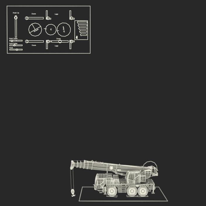 Compact Mobile Crane Rigged 3D