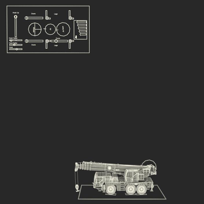 Compact Mobile Crane Rigged 3D