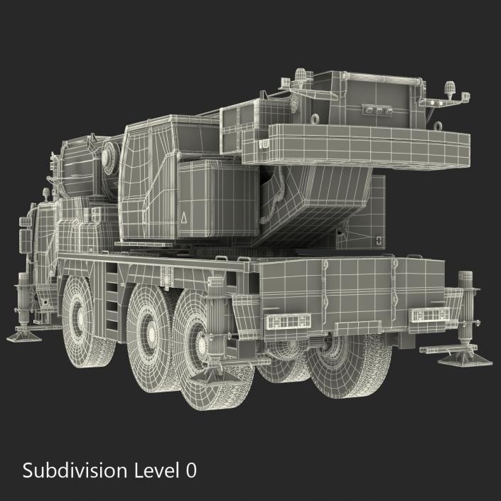 Compact Mobile Crane Rigged 3D