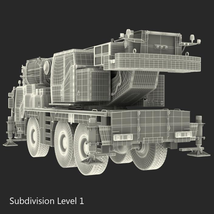 Compact Mobile Crane Rigged 3D