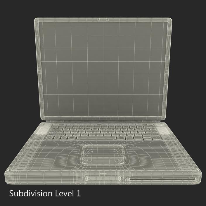 3D Apple PowerBook G4 model