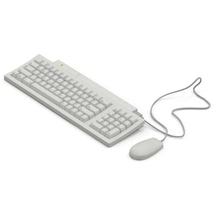 Apple Keyboard II and Mouse 3D