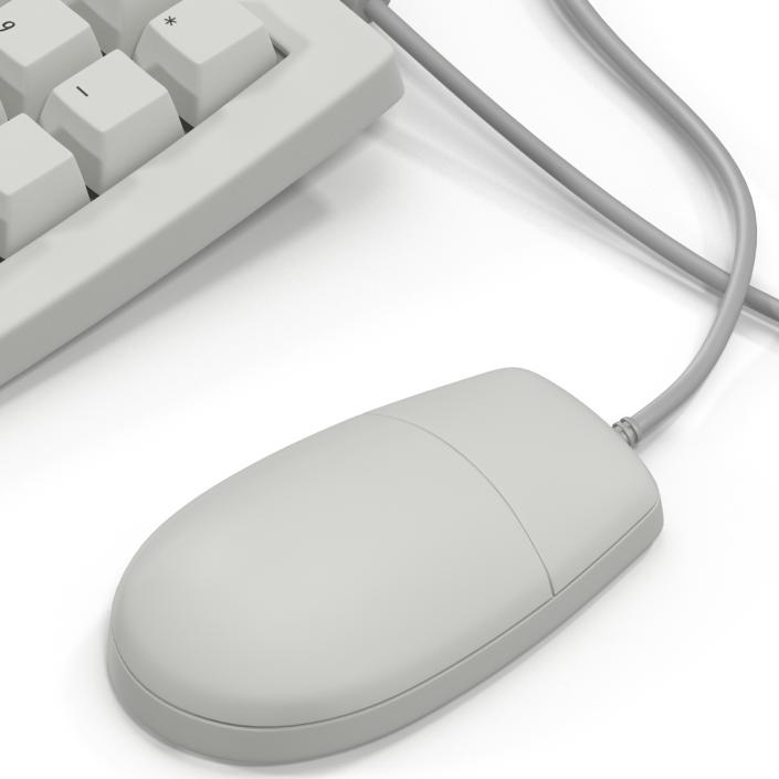 Apple Keyboard II and Mouse 3D