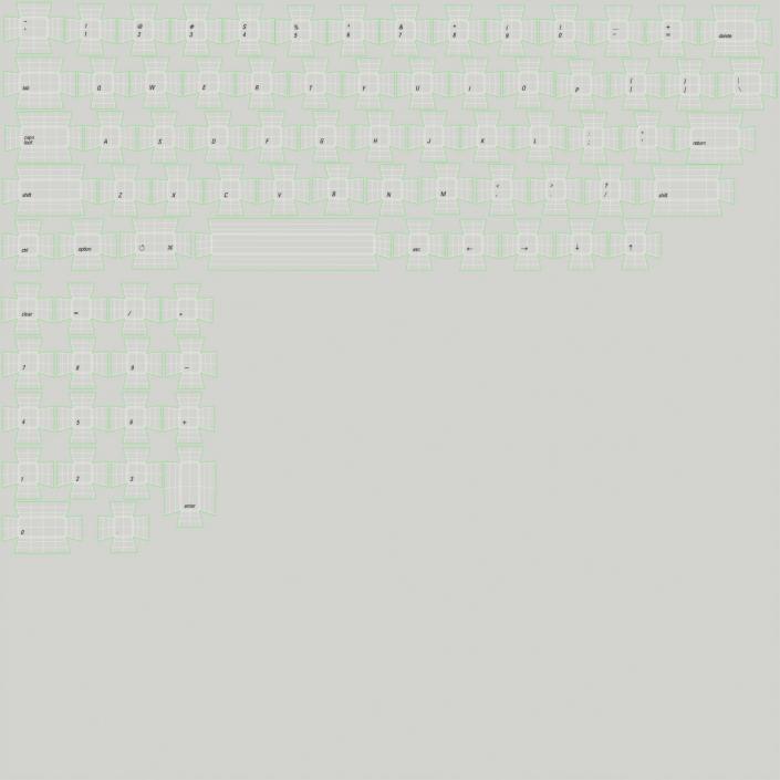 Apple Keyboard II and Mouse 3D