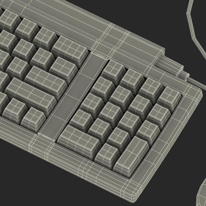 Apple Keyboard II and Mouse 3D