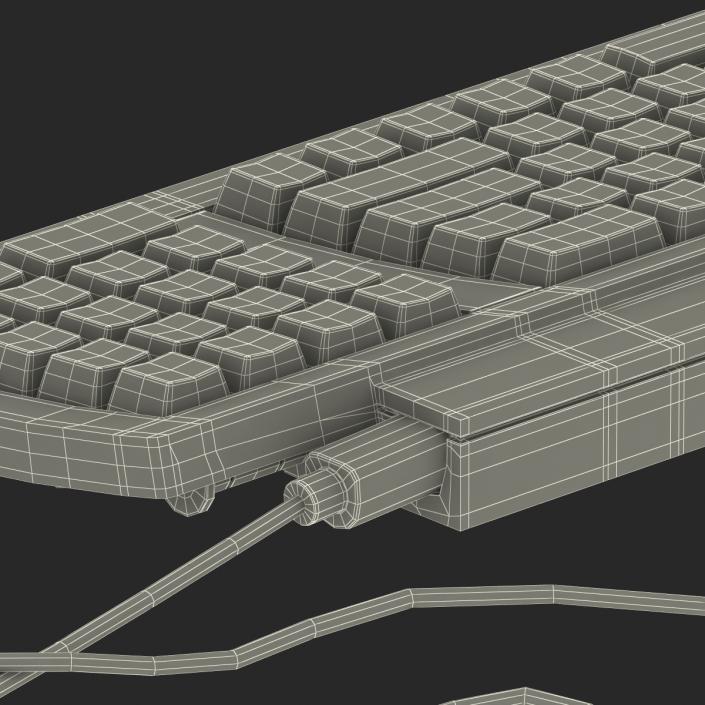 Apple Keyboard II and Mouse 3D