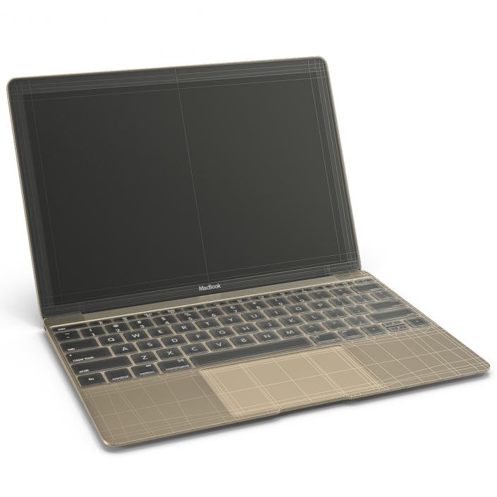 Apple MacBook Pro Gold 3D