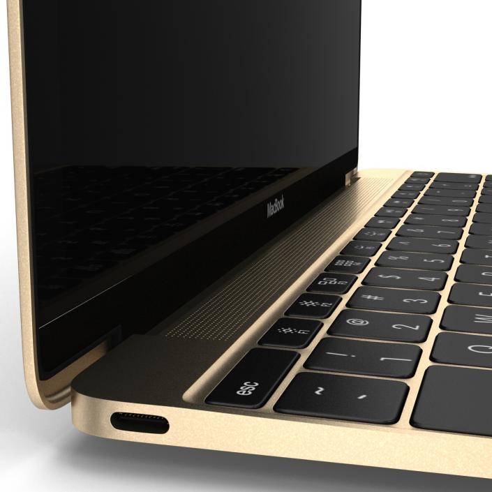 Apple MacBook Pro Gold 3D