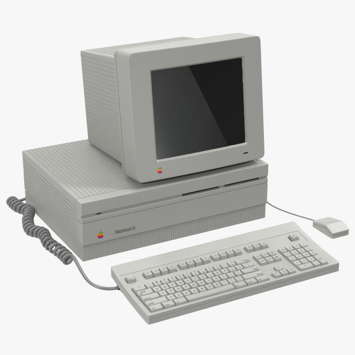 3D Apple Macintosh II model