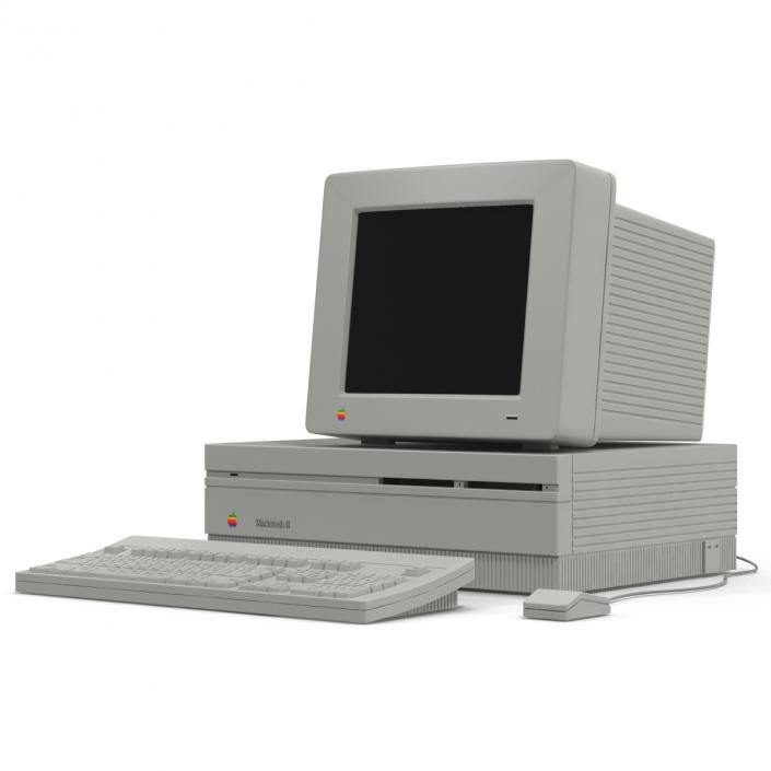 3D Apple Macintosh II model