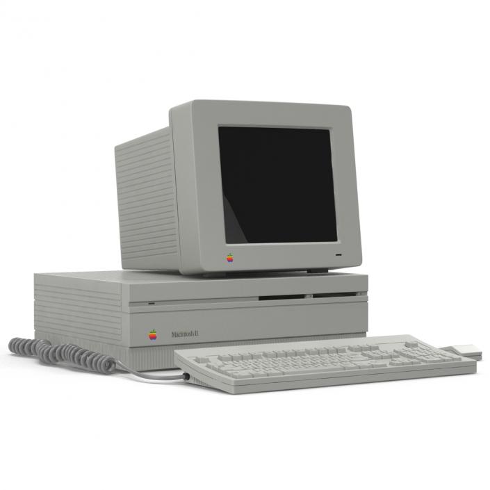 3D Apple Macintosh II model