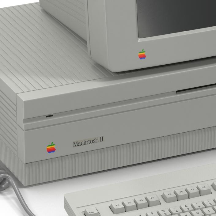 3D Apple Macintosh II model