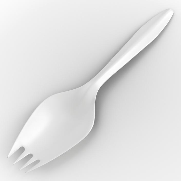 3D Plastic Spork model