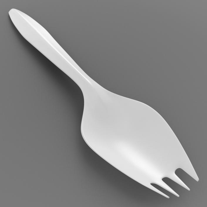 3D Plastic Spork model