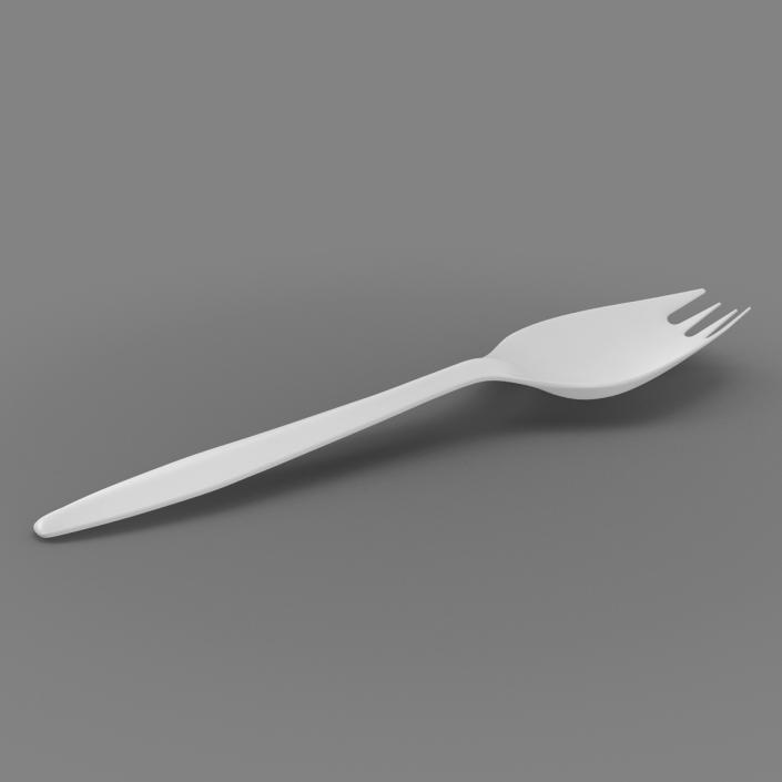 3D Plastic Spork model