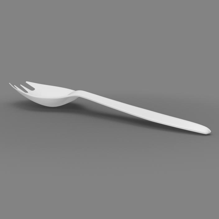 3D Plastic Spork model