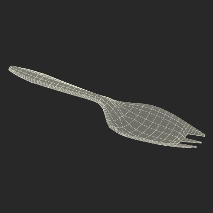 3D Plastic Spork model