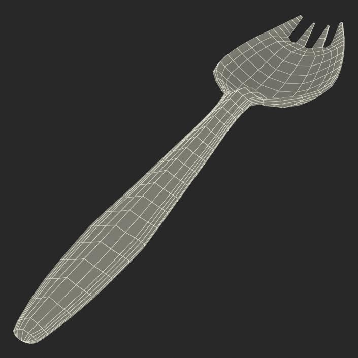 3D Plastic Spork model