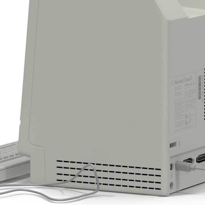 3D Apple Macintosh Classic II Desktop Computer model