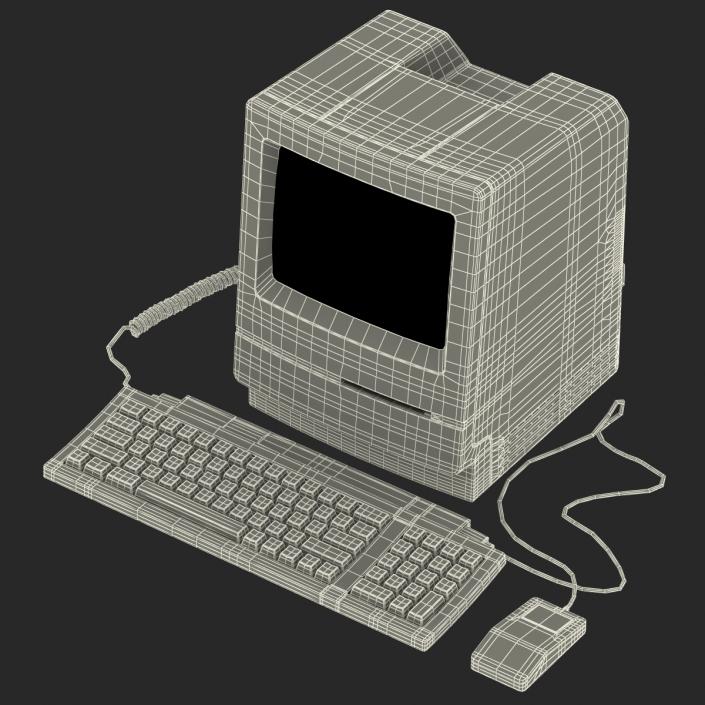 3D Apple Macintosh Classic II Desktop Computer model