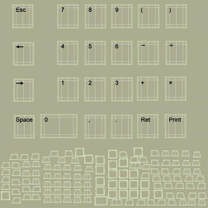 Apple IIe Numeric Keypad 3D model