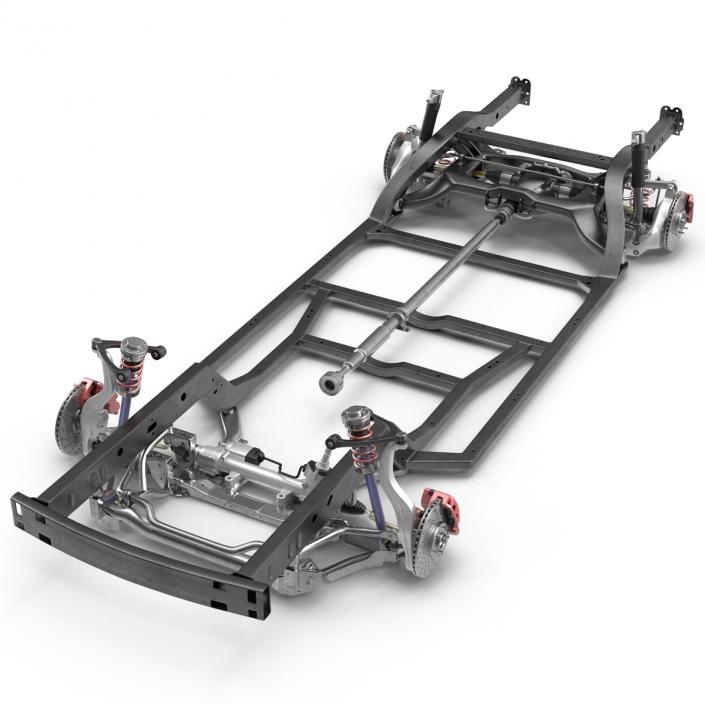 3D Sedan Chassis Drivetrain 2