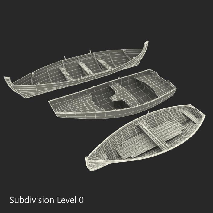 Rowboats 3D Models Collection 3D model