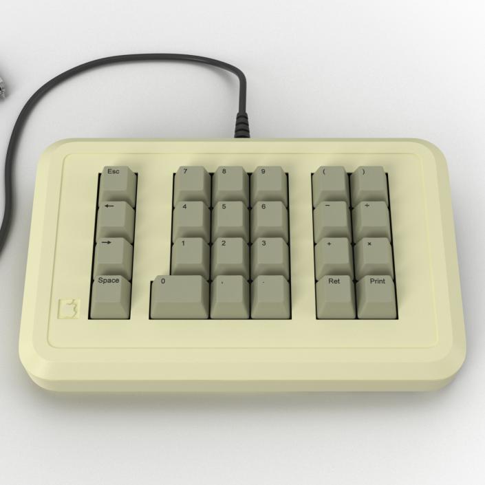 3D Apple IIe Numeric Keypad 3