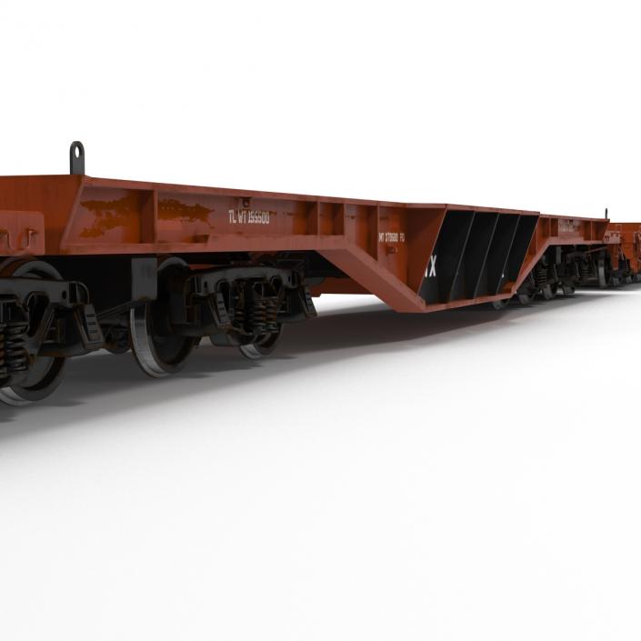 Train ES40DC Canadian Pacific and Flat Car 3D