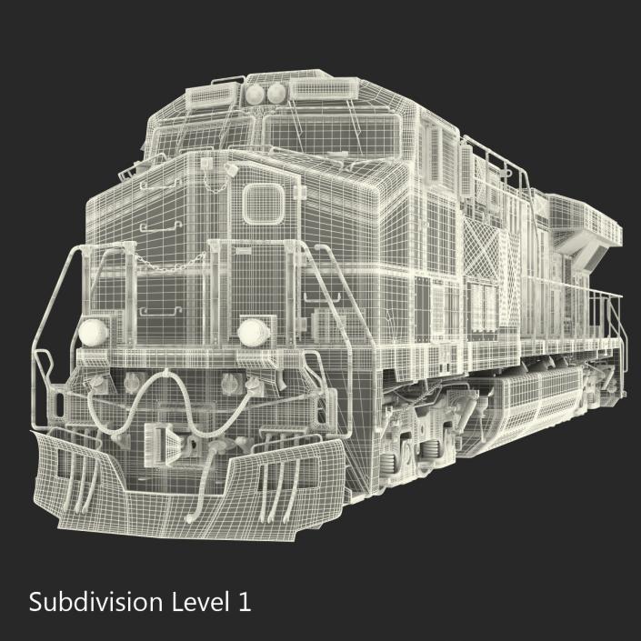 Locomotive ES40DC Canadian Pacific 3D model