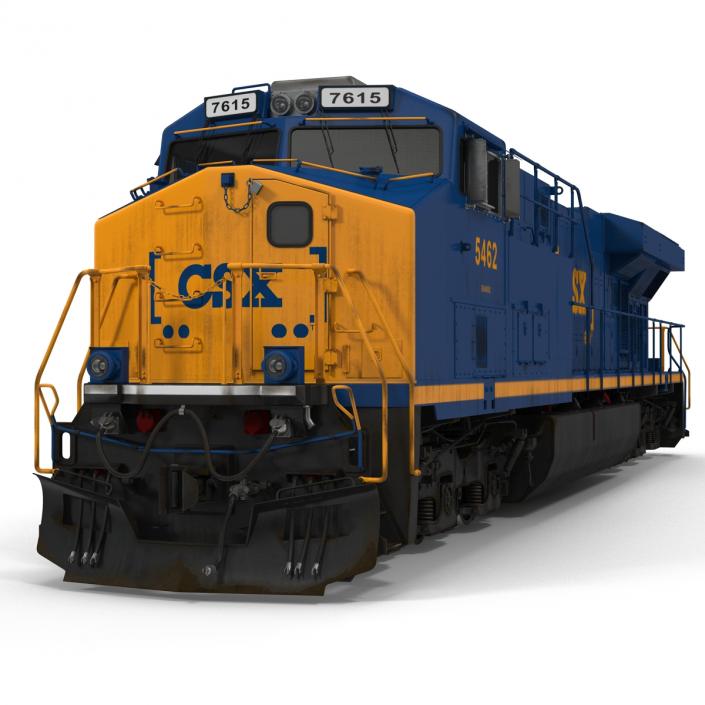 3D Locomotive ES40DC CSX Blue