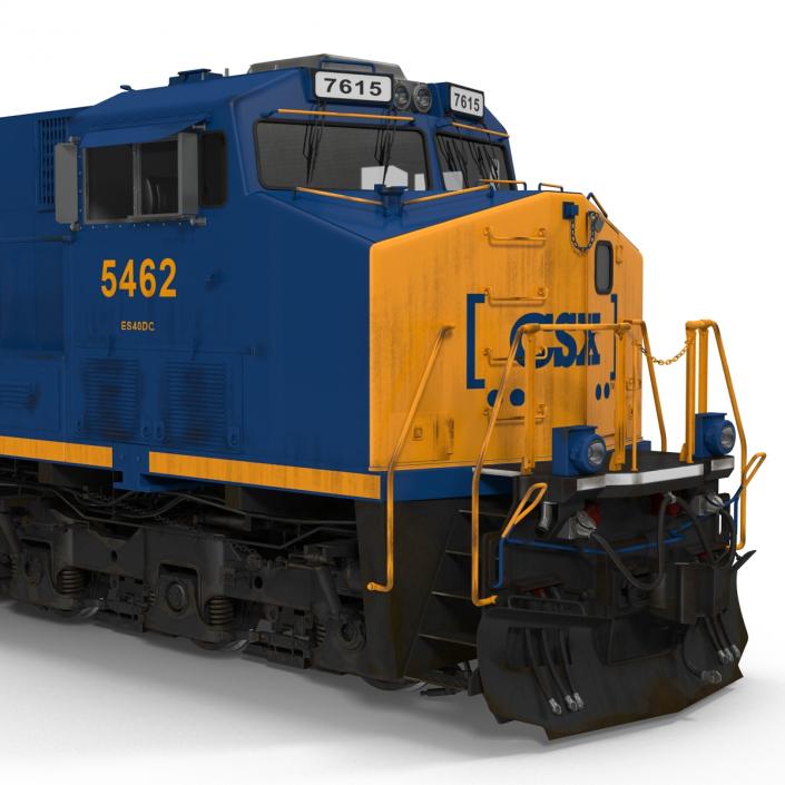 3D Locomotive ES40DC CSX Blue