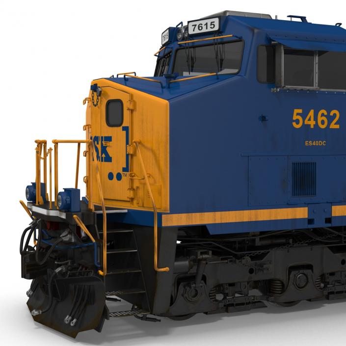 3D Locomotive ES40DC CSX Blue