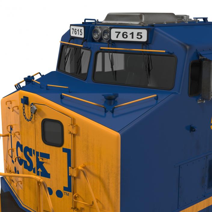 3D Locomotive ES40DC CSX Blue