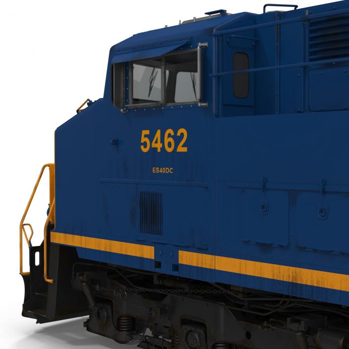 3D Locomotive ES40DC CSX Blue
