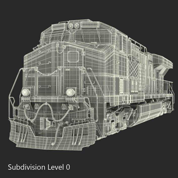 3D Locomotive ES40DC CSX Blue