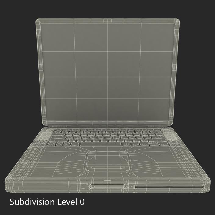 3D Apple PowerBook G4 model