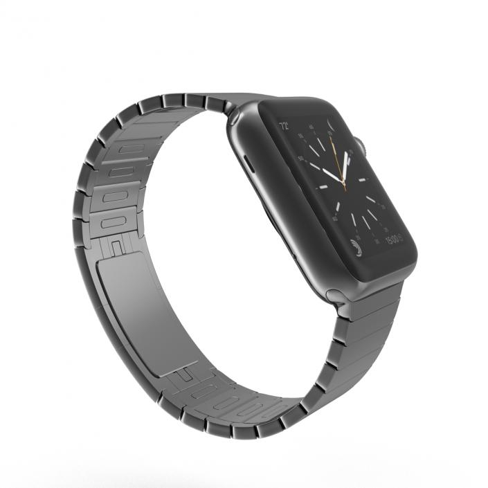 3D Apple Watch 38mm Link Bracelet Dark Space 2 model