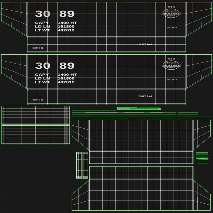 Train ES40DC Norfolk Southern and Hopper Car 3D model