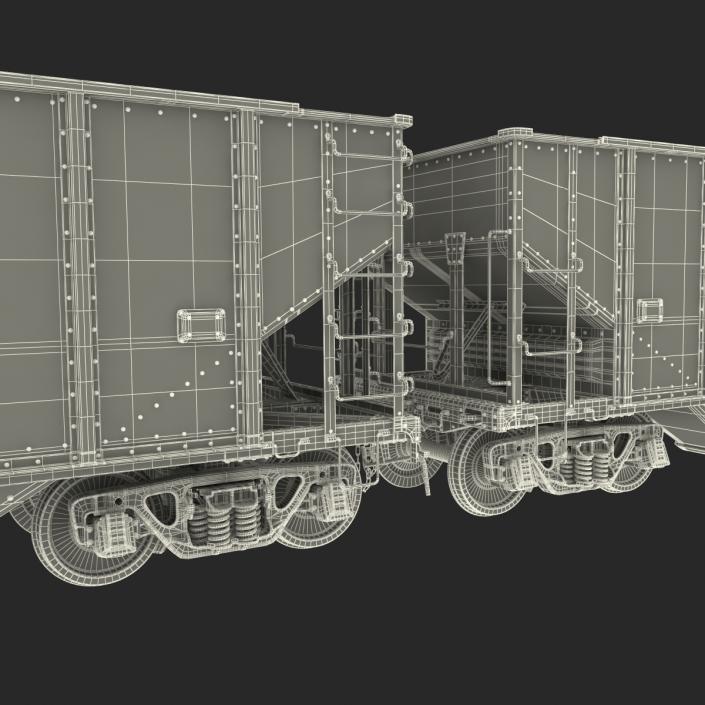 Train ES40DC Norfolk Southern and Hopper Car 3D model