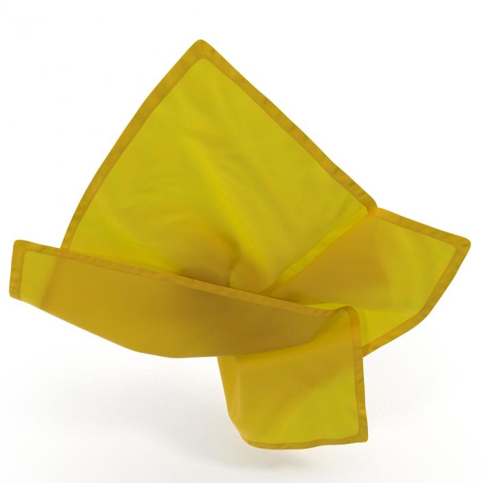 3D model Football Penalty Flag Yellow 2