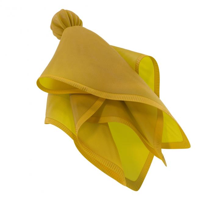 3D model Football Penalty Flag Yellow 5