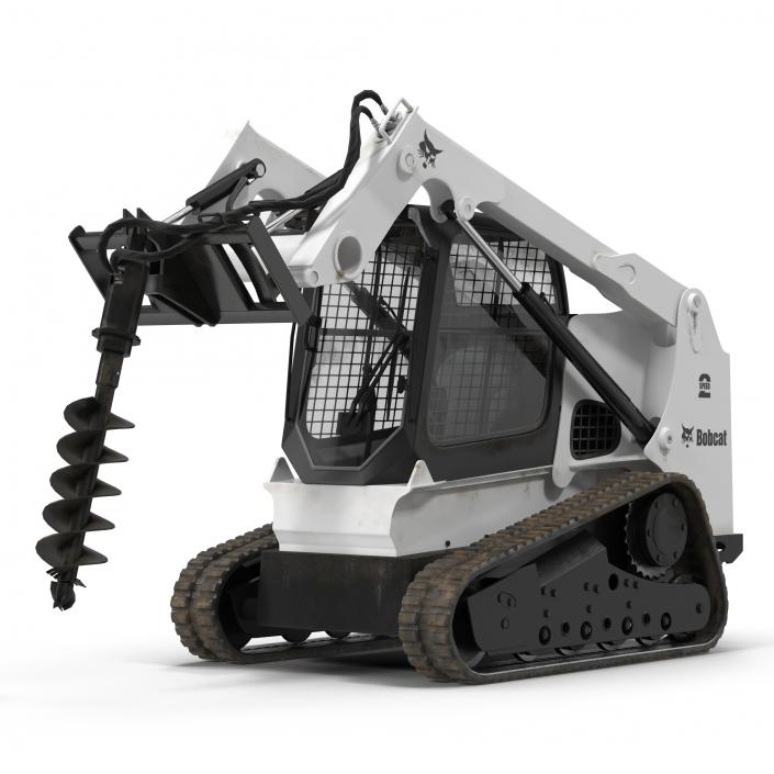 3D model Compact Tracked Loader Bobcat with Auger