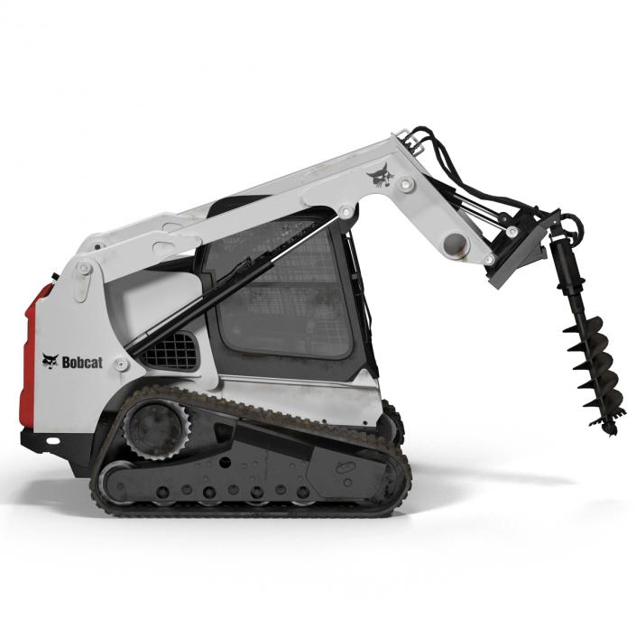 3D model Compact Tracked Loader Bobcat with Auger